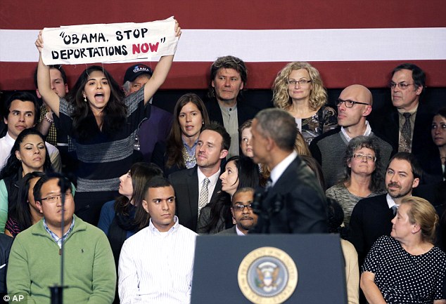 President Obama dealing with a heckler